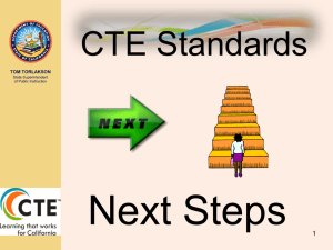 CTE Standards Next Steps - Educating for Careers Conference
