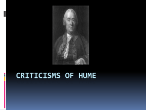 Criticisms of Hume - The Richmond Philosophy Pages