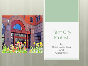Tent City Protests - Kennedy School Library Wiki