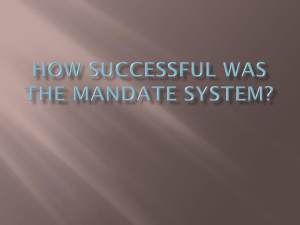How successful was the mandate system?