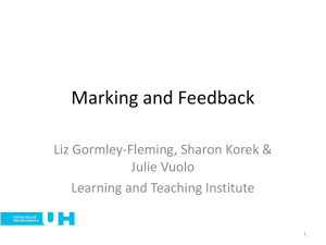 Marking and feedback - StudyNet