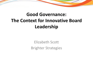 Good Governance by Elizabeth Scott
