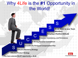 in the World! - Professional Networkers & 4Life, A winning combination