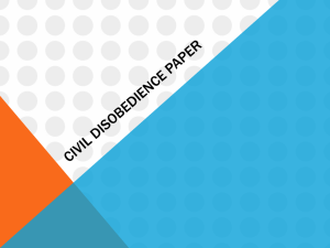 Civil Disobedience Paper