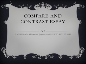 Compare and contrast essay or literary analysis