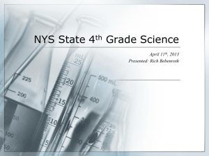 NYS State 4th Grade Science - Mr. Bebenroth