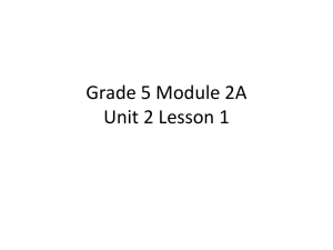 Grade 5 Module 2A Unit 2 Lesson 1 - tst-ela