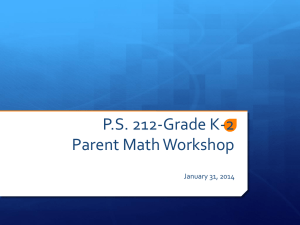 MNS Grade 2 Parent Math Workshop