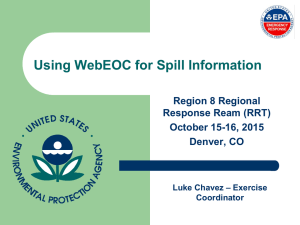 Using WebEOC for Spill Information
