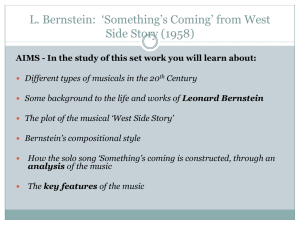 Set work 5 Bernstein - Ravensbourne Performing Arts
