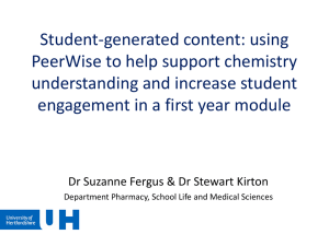 Student-generated content: using PeerWise to help