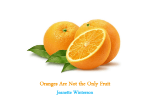 Oranges Are Not the Only Fruit Jeanette Winterson Exodus