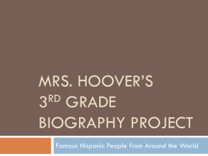 Mrs. Hoover*s 3rd Grade Biography project