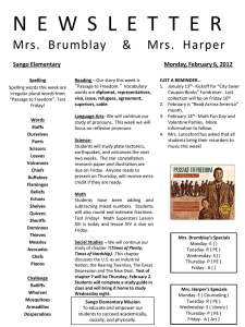 PowerPoint Presentation - NEWSLETTER Mrs. Harper*s 5th Grade