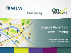 Intangible Benefits of Travel Training