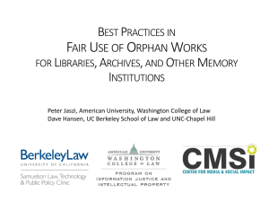 Digital Library Access to Orphan Works
