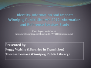 Identity, Information and Impact: Winnipeg Public Library*s 2012