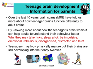 Teenage brain development - Solihull Community Services