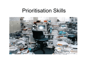 Prioritisation Skills