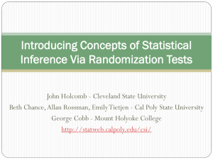 Introducing Concepts of Statistical Inference Via