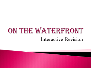 Revision-On the Waterfront - Year12VCE