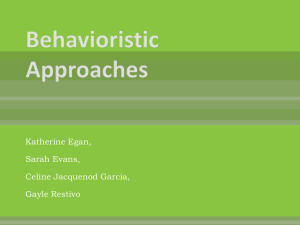 Behavioristic Approaches - URI