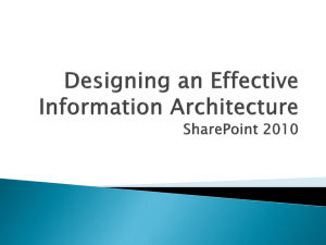 Designing an Effective Information Architecture (