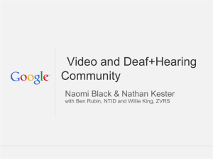 NAD Presentation-Hangouts, Video, Community