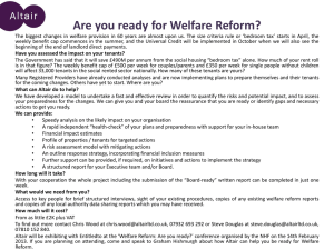 Are you ready for Welfare Reform?