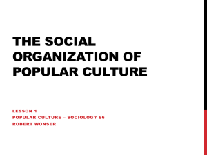 The Social Organization of Popular Culture
