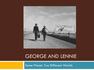 OMaM George and Lennie Contrast Essay