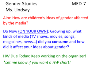 Gender Studies MED-4 Ms. Lindsay - Gender Studies for All