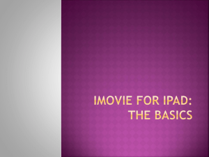 IMOVIE FOR IPAD