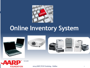 2014 Online Inventory System - Tax