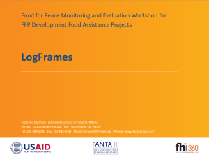 LogFrames - Food and Nutrition Technical Assistance III Project