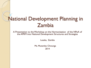 NDP in Zambia, 2013-2016