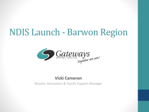 NDIS Launch - Barwon Region - National Respite Association Inc