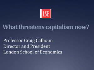 What threatens capitalism now?