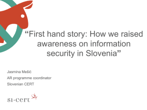 How we raised awareness on information security in Slovenia