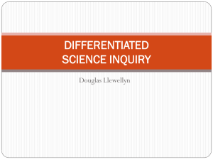 DIFFERENTIATED SCIENCE INQUIRY