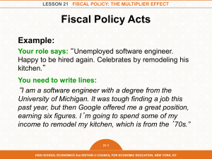 lesson 21 fiscal policy: the multiplier effect