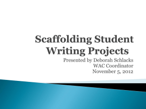 Scaffolding Student Writing Projects