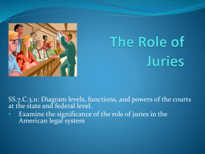 The Role of Juries Presentation