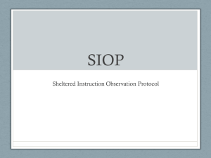 SIOP Basics - Vanderbilt