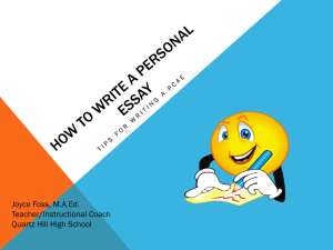 How to write a personal essay college info night powerpoint