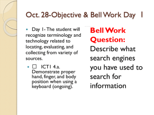 Objective & Bell Work *Day 1