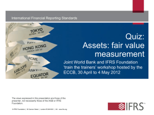 Quiz: Assets: fair value measurement