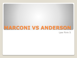 MARCONI VS ANDERSON