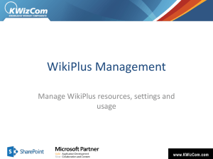 WikiPlus Management - Home
