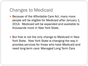 Affordable Care Act - Legal Services for the Elderly, Disabled and